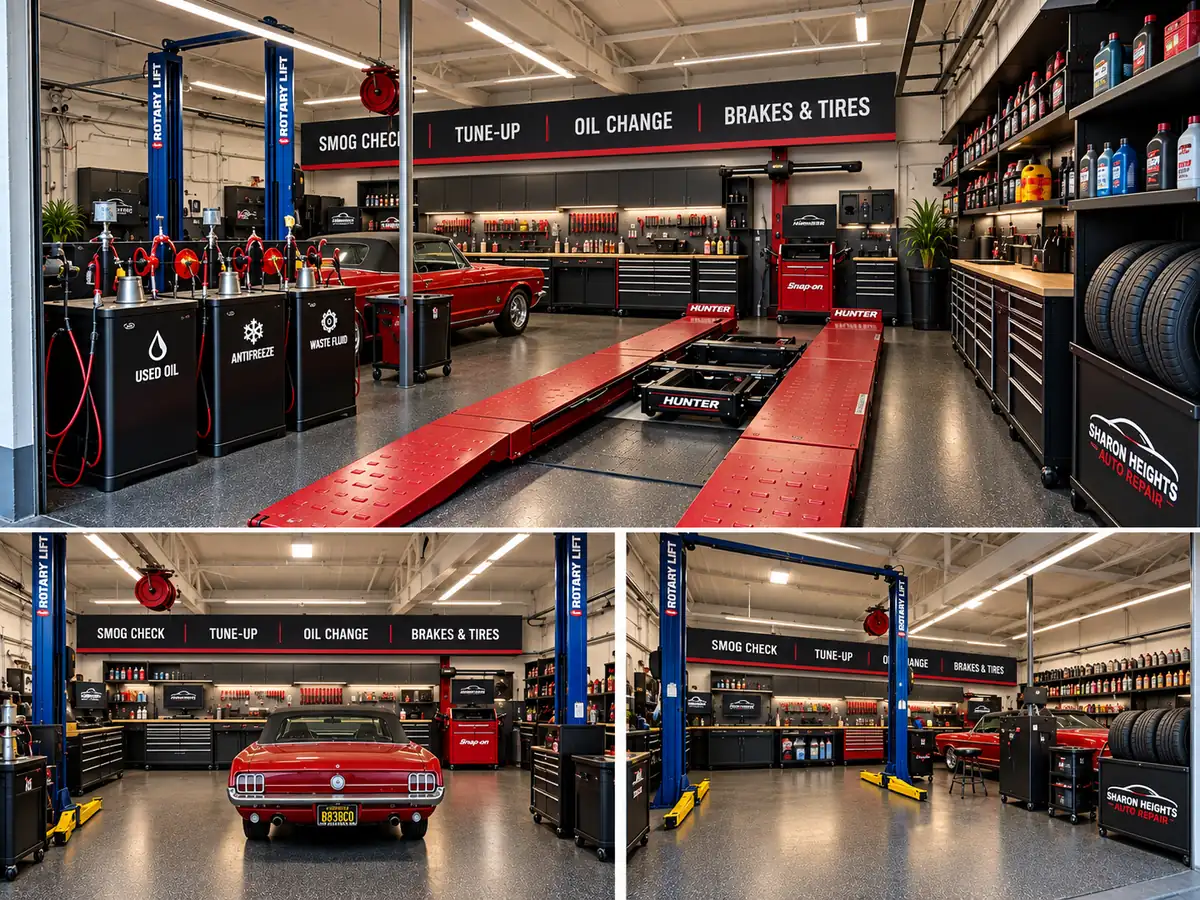 Sharon Heights Automotive shop interior concept